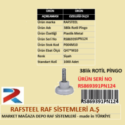 PLASTİK 38lik ROTİL PİNGO RAFSTEEL RS869391PN124