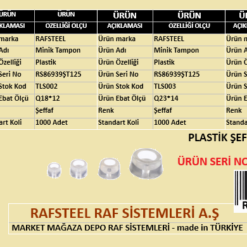 PLASTİK TAMPON RAFSTEEL RS869391ŞT125