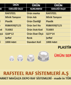 PLASTİK TAMPON RAFSTEEL RS869391ŞT125