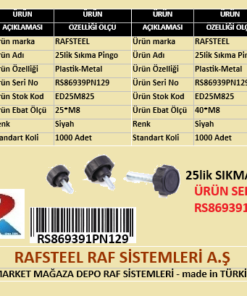 PLASTİK 25lik SIKMA RAFSTEEL RS869391PN129