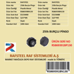 PLASTİK 25lik BURÇLU PİNGO RAFSTEEL RS869391BN130