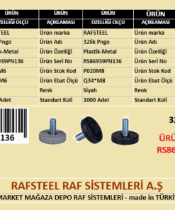 PLASTİK 32lik PİNGO RAFSTEEL RS869391PN136