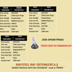PLASTİK 25lik OYNAR PİNGO RAFSTEEL RS869391OP137