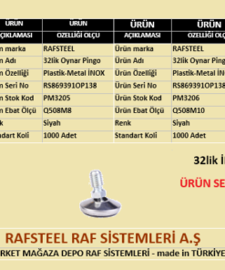 PLASTİK 32lik OYNAR PİNGO RAFSTEEL RS869391OP138