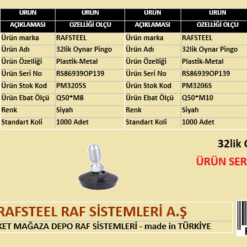 PLASTİK 32lik OYNAR PİNGO RAFSTEEL RS869391OP139