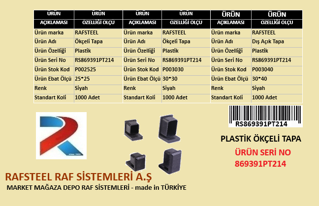 PLASTİK ELİPS IZGARA TAPA RAFSTEEL RS869391PT215 3 PLASTİK ELİPS IZGARA TAPA RAFSTEEL RS869391PT215