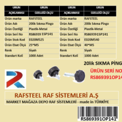 PLASTİK 20lik SIKMA RAFSTEEL RS869391SP141