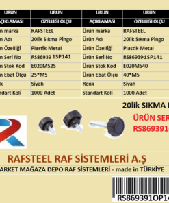PLASTİK 20lik SIKMA RAFSTEEL RS869391SP141