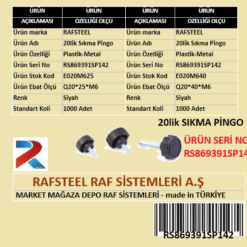PLASTİK 20lik SIKMA RAFSTEEL RS869391SP142
