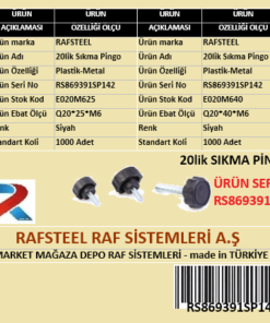 PLASTİK 20lik SIKMA RAFSTEEL RS869391SP142
