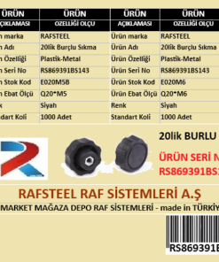 PLASTİK 20lik BİNGOLU SIKMA RAFSTEEL RS869391BS143