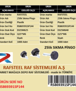 PLASTİK 25lik SIKMA RAFSTEEL RS869391SP144