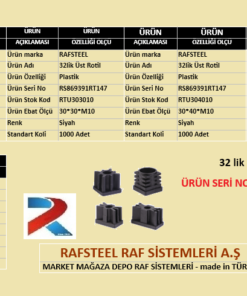PLASTİK ÜST ROTİL RAFSTEEL RS869391RT147