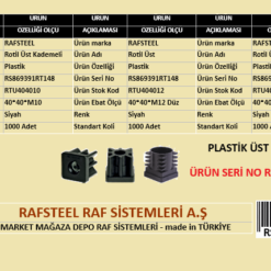 PLASTİK ÜST ROTİL RAFSTEEL RS869391RT148