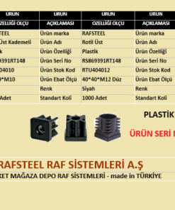 PLASTİK ÜST ROTİL RAFSTEEL RS869391RT148