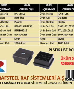 PLASTİK ÜST ROTİL RAFSTEEL RS869391RT152