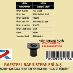 PLASTİK 42lik TABLALI ROTİL RAFSTEEL RS869391RT156