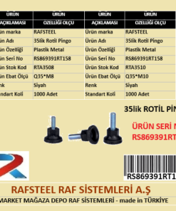 PLASTİK 35lik ROTİL PİNGO RAFSTEEL RS869391RT158