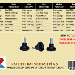 PLASTİK 55lik ROTİL PİNGO RAFSTEEL RS869391RT161