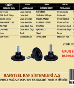 PLASTİK 70lik ROTİL PİNGO RAFSTEEL RS869391RT162