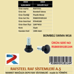 BOMBELİ SIKMA RAFSTEEL RS869391BS164