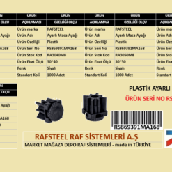 PLASTİK AYARLI MASA AYAĞI RAFSTEEL RS869391MA168