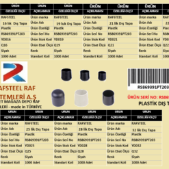 PLASTİK DIŞ TAPA RAFSTEEL RS869391PT203