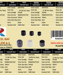 PLASTİK DIŞ TAPA RAFSTEEL RS869391PT203