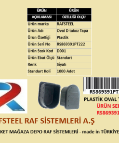PLASTİK OVAL D TAKOZ TAPA  RAFSTEEL RS869391PT222