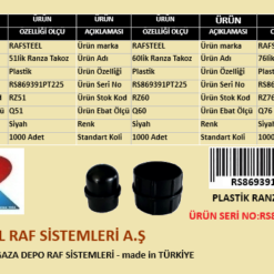 PLASTİK RANZA TAKOZU RAFSTEEL RS869391PT225