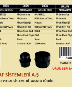 PLASTİK RANZA TAKOZU RAFSTEEL RS869391PT225