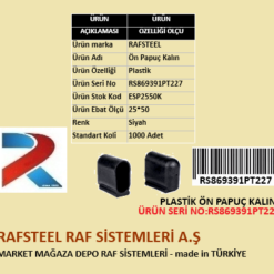 PLASTİK ÖN PAPUÇ KALIN RAFSTEEL RS869391PT227