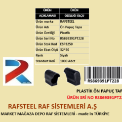 PLASTİK ÖN PAPUÇ RAFSTEEL RS869391PT228