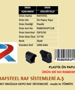 PLASTİK ÖN PAPUÇ RAFSTEEL RS869391PT228