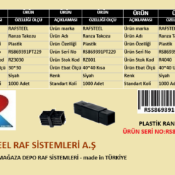 PLASTİK RANZA TAKOZU RAFSTEEL RS869391PT229