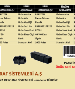 PLASTİK RANZA TAKOZU RAFSTEEL RS869391PT229