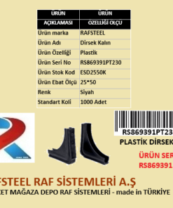 PLASTİK DİRSEK KALIN RAFSTEEL RS869391PT230