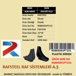 PLASTİK DİRSEK RAFSTEEL RS869391PT231