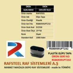 PLASTİK ELİPS AÇILI TAPA RAFSTEEL RS869391PT232