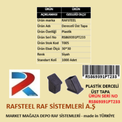 PLASTİK DERECELİ ÜST TAPA RAFSTEEL RS869391PT233