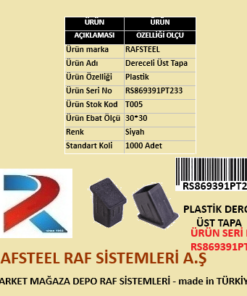 PLASTİK DERECELİ ÜST TAPA RAFSTEEL RS869391PT233