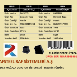 PLASTİK DERECELİ TAPA RAFSTEEL RS869391PT234