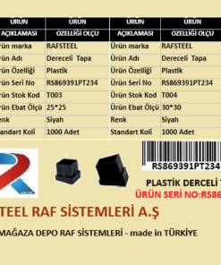 PLASTİK DERECELİ TAPA RAFSTEEL RS869391PT234