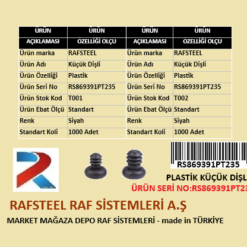 PLASTİK DİŞLİ TAPA RAFSTEEL RS869391PT235