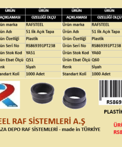 PLASTİK AÇIK TAPA RAFSTEEL RS869391PT238