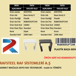 BAZA PLASTİK GENİŞ U RAFSTEEL RS869391PT244