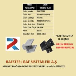 PLASTİK SUNTA U GEÇME RAFSTEEL RS869391PT251