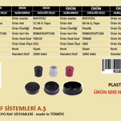 PLASTİK İÇ TAPA RAFSTEEL RS869391PT206