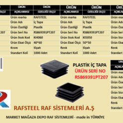 PLASTİK İÇ TAPA RAFSTEEL RS869391PT207