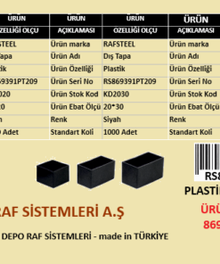 PLASTİK DIŞ TAPA RAFSTEEL RS869391PT209